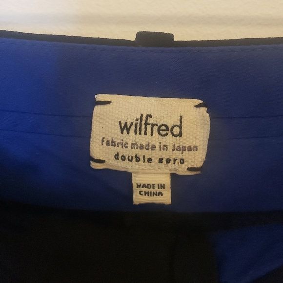 Aritzia Wilfred Black Crepe Button Fly Tuxedo Cropped Trouser Pant Size 00 - Picture 5 of 10